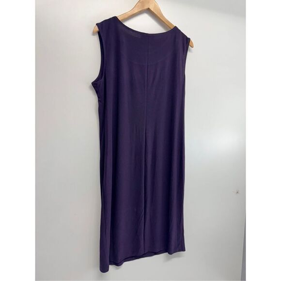 R & M Richards Shift Dress Size 14 Sleeveless Knee Length Purple‎ White - Picture 8 of 12